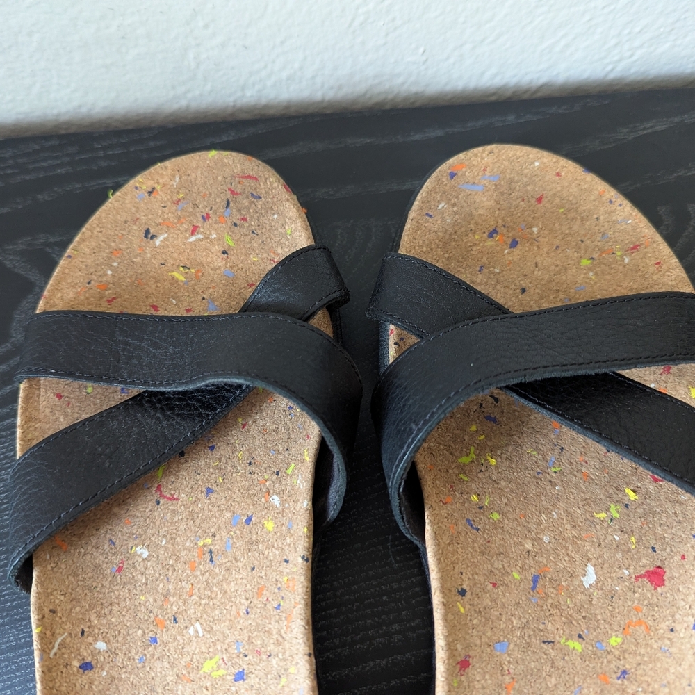 LIKE NEW Merrell Women's Size 9 Napa Valley Sling Back Leather Sandals Black - Picture 8 of 11